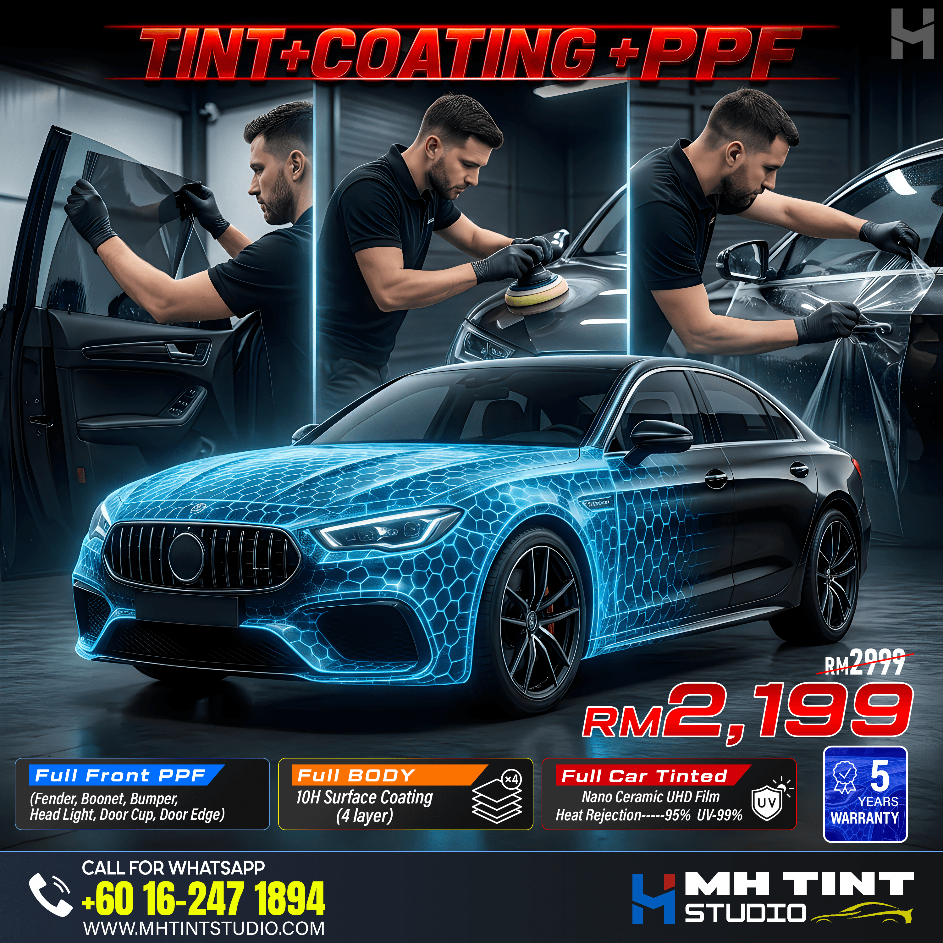 TINT + COATING + PPF